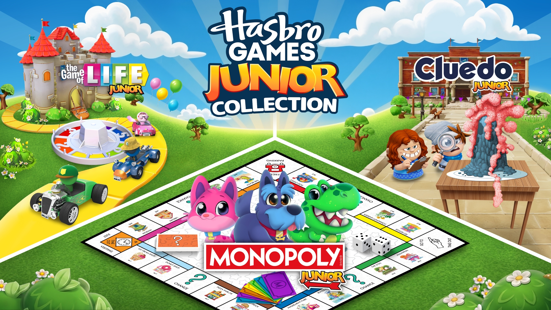 Hasbro Games Junior Collection zeigt neuen Gameplay-Trailer zu Monopoly Junior, Cluedo Junior und Spiel des Lebens&nbsp;Junior